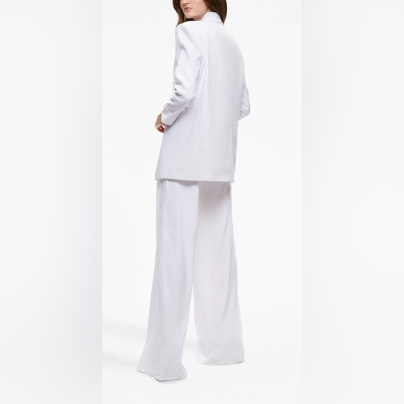 MRSP $595 Alice & Olivia Shan White Linen Blazer - Picture 5 of 12